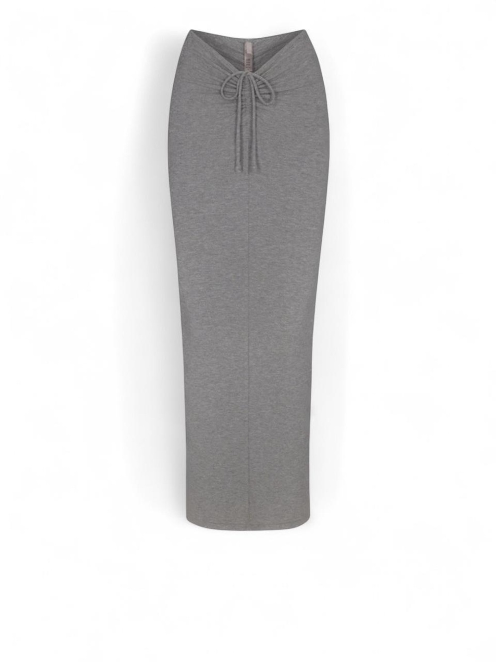 SKIMS Gray Drawstring Maxi Skirt with Slim Silhouette